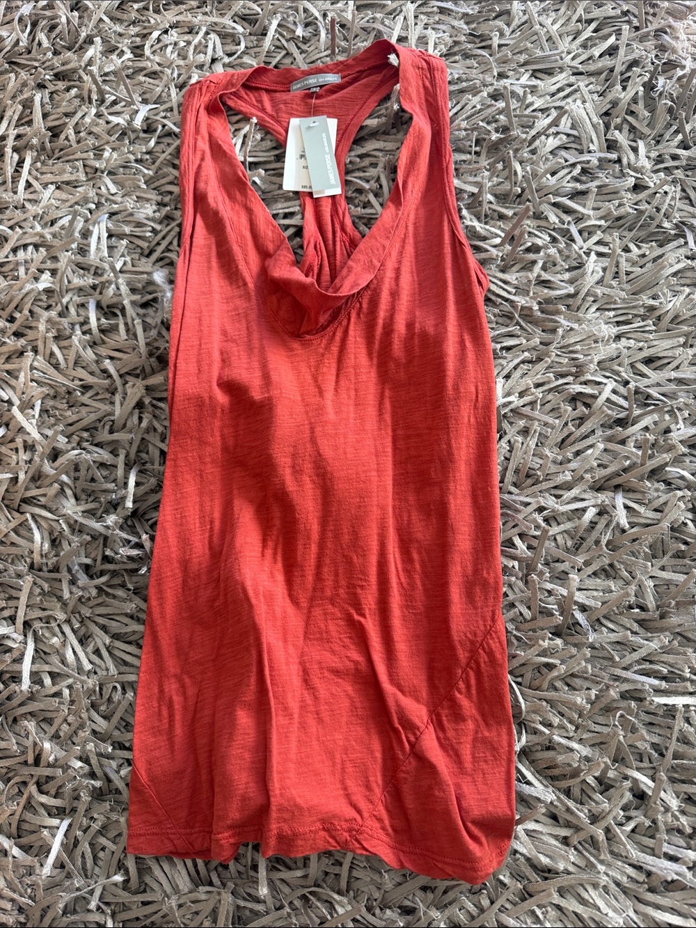 James Perse Rust Red Twist-Back Tank